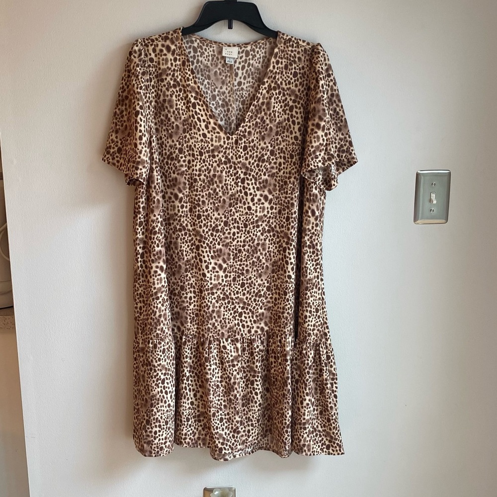 A New Day Size L Animal Print Dress